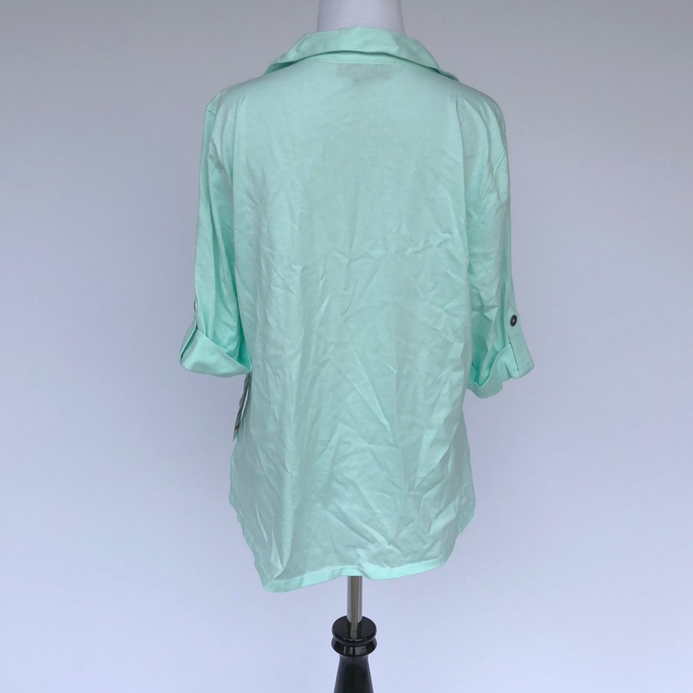 Style & Co Button Top With Pockets - Picture 2 of 6